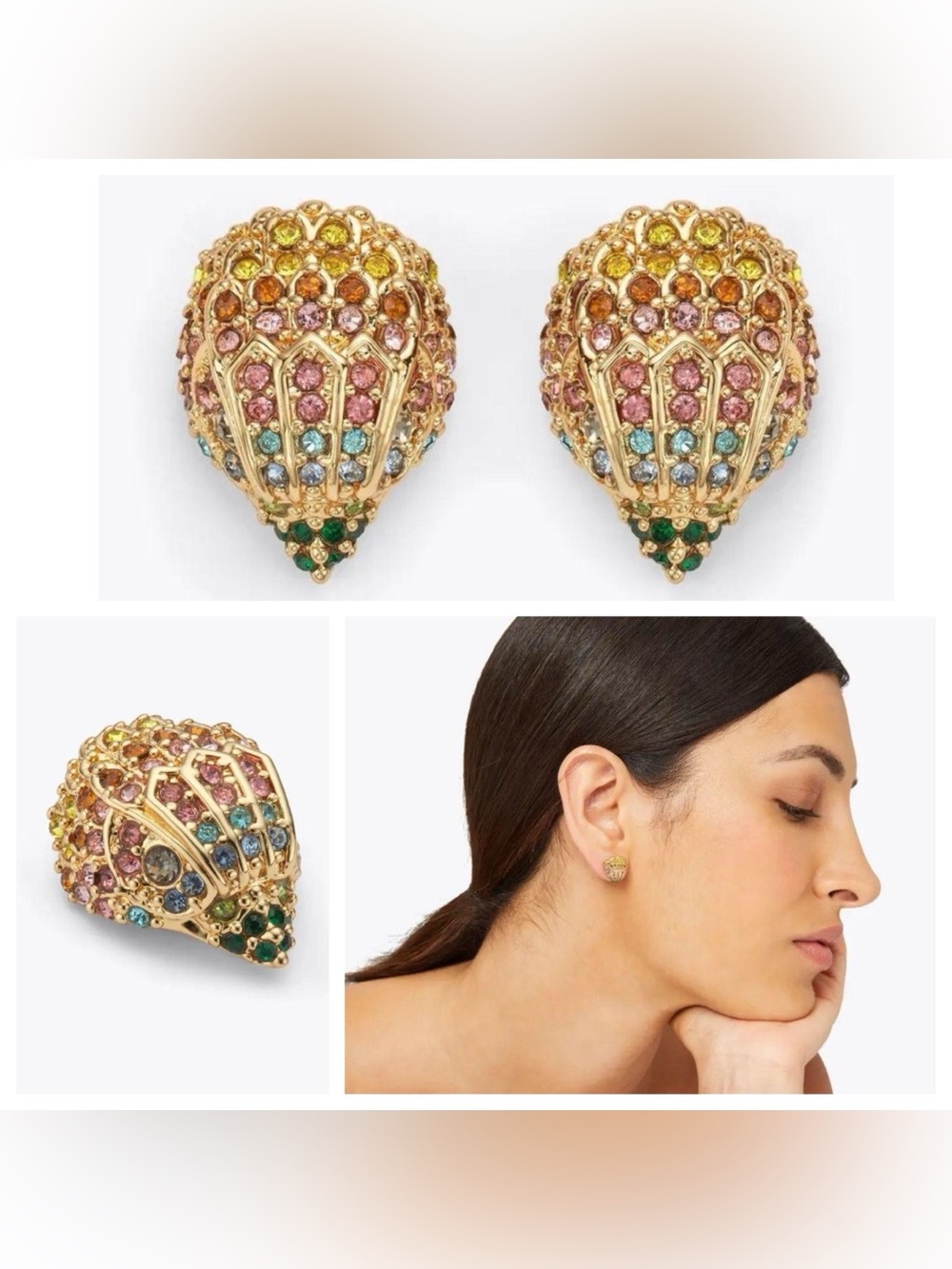 Kurt Geiger Eagle Crystal  Stud Earrings NWT & Dust bag